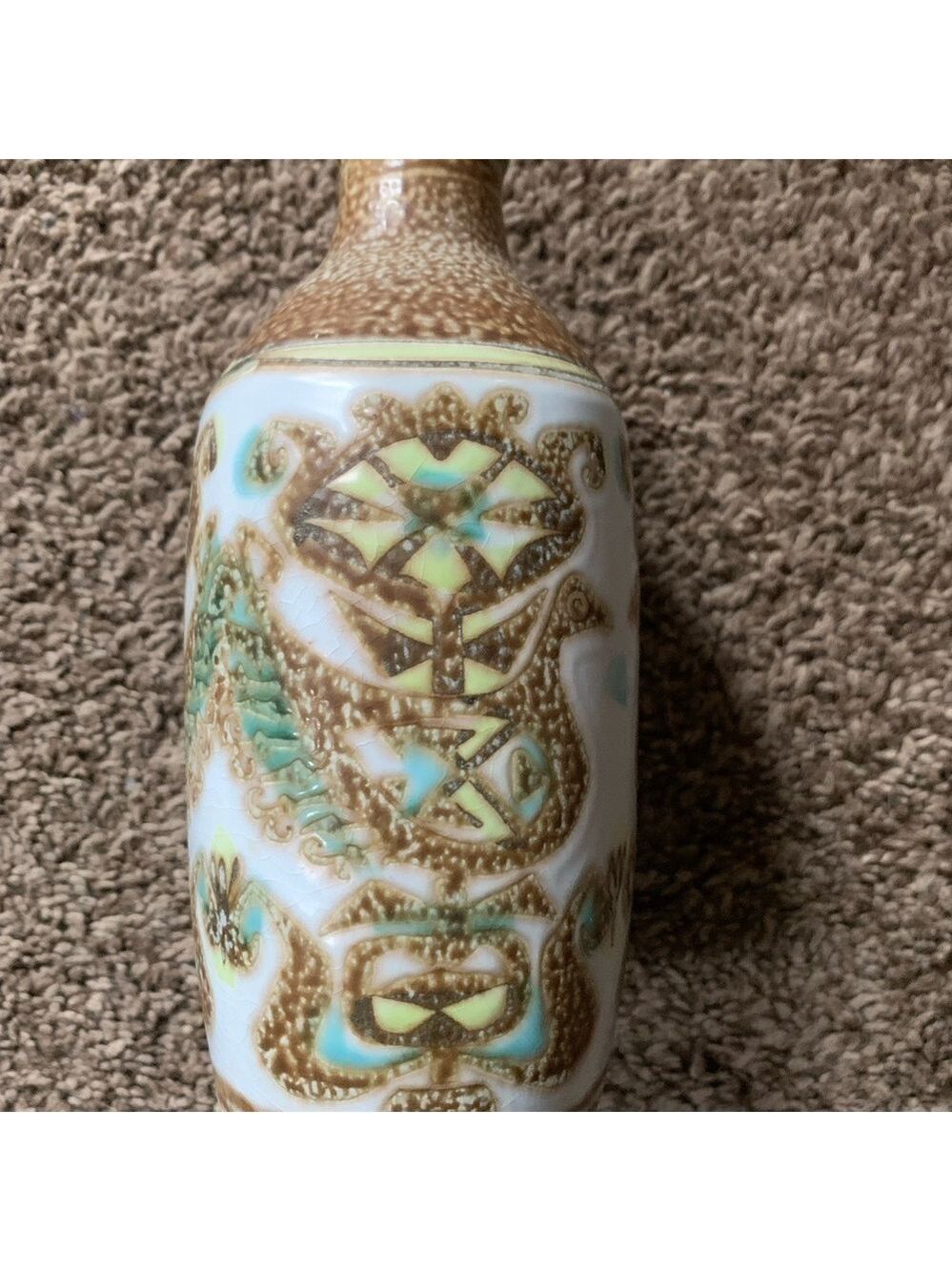 Vintage 1940s–1950s Nils Thorsson Fajance Vase with Bird Motif - Picture 2 of 5